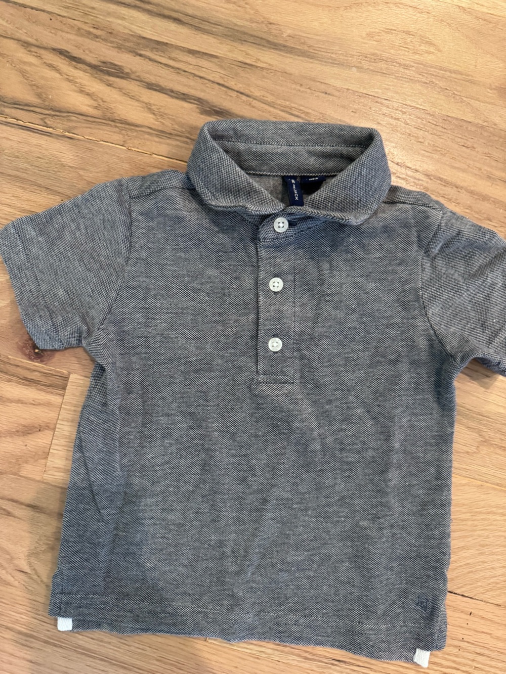 Janie and Jack Navy Heather Polo Shirt